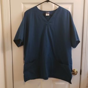 🤯3/$12 Cherokee Scrub Top Blue Green XL